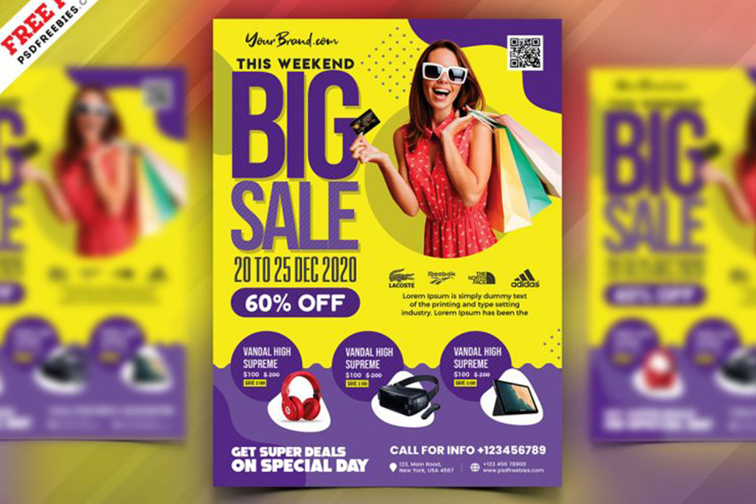 Colorful Big Sale Flyer PSD Free Download