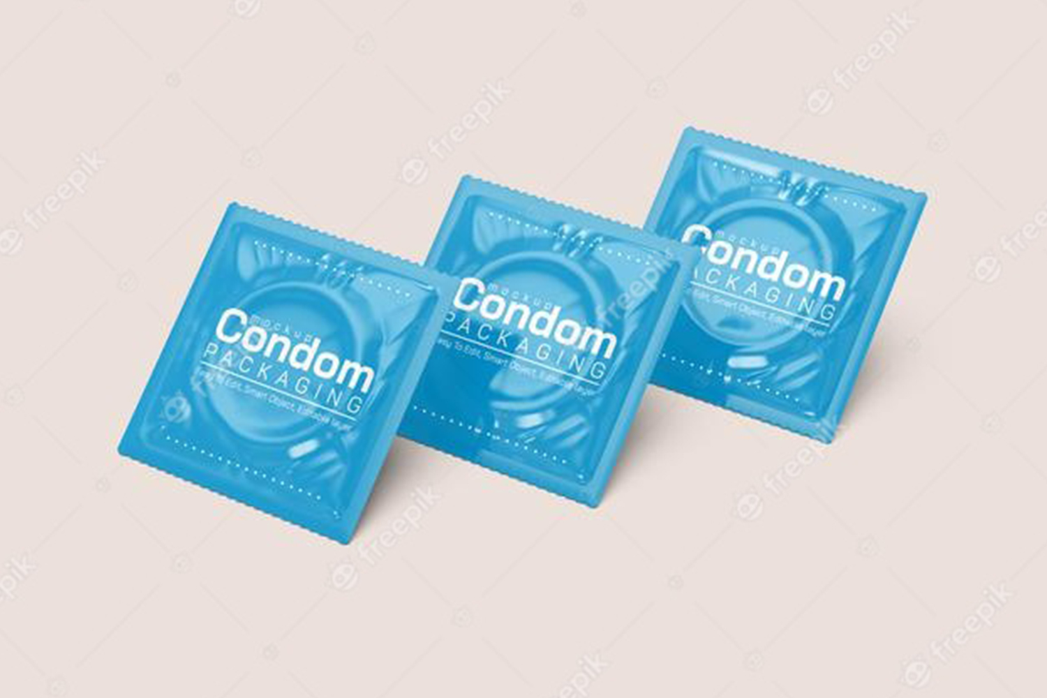 Condom packet packaging mockup Mockup Free Download