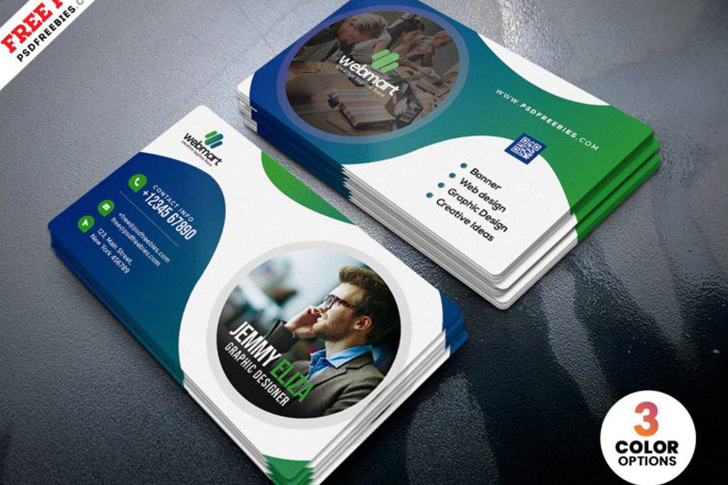 Corporate Branding Business Card PSD Template Free Download