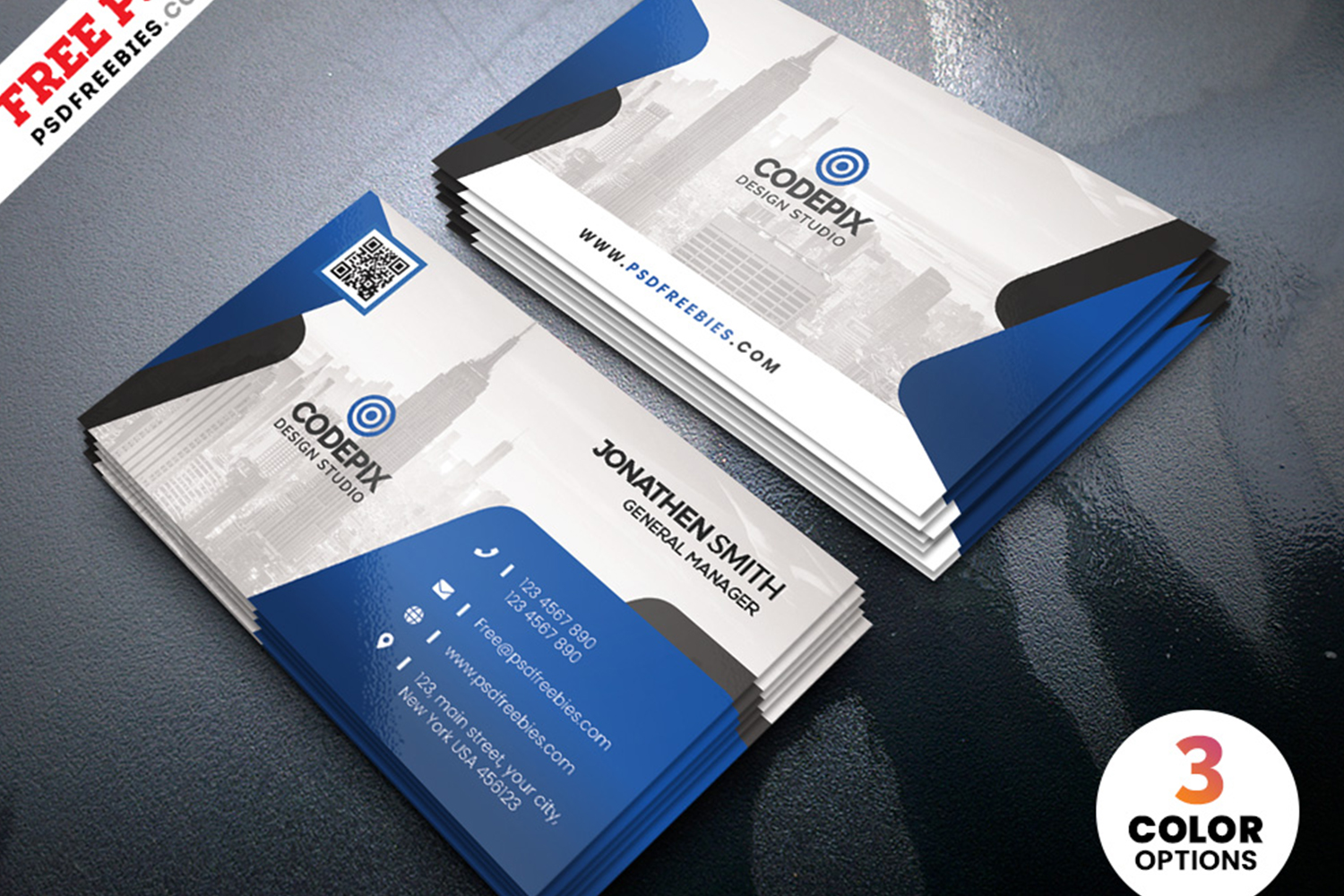 Corporate Business Card PSD Free Download
