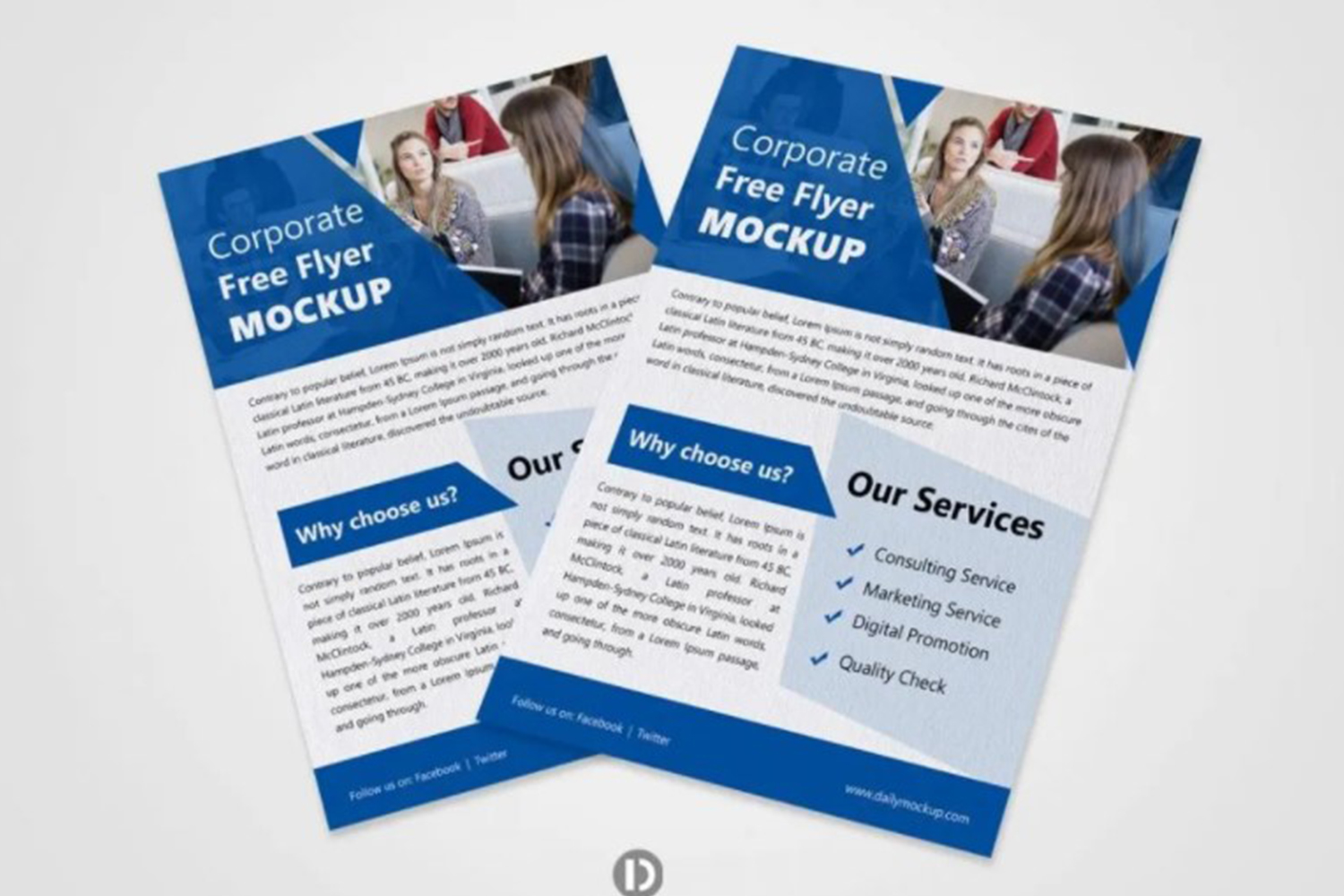 Corporate Flyer and Mockup Free Download