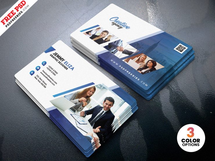 Creative Clean Business Card Design PSD Free Download