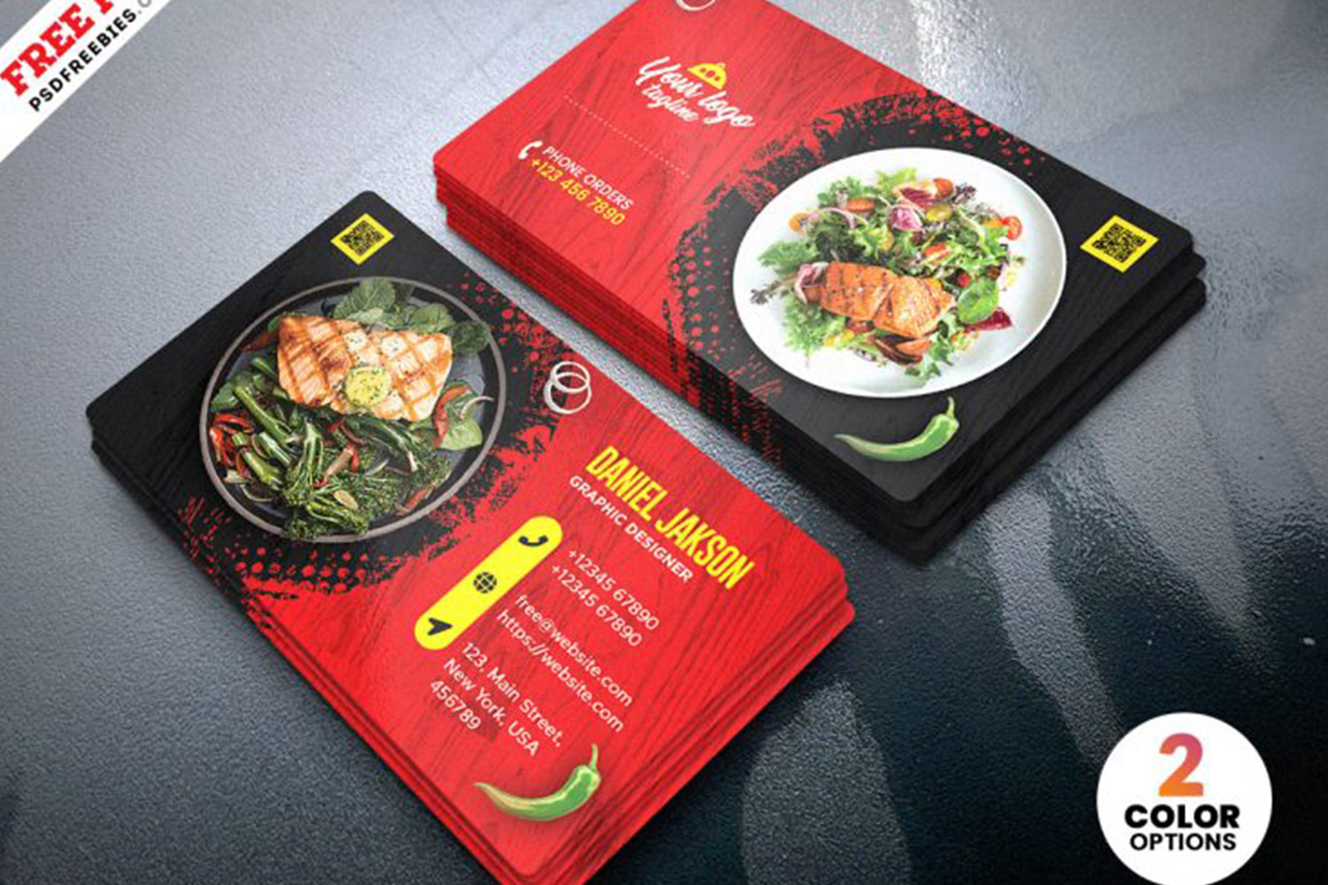 Creative Restaurant Business Card PSD Design Free Download