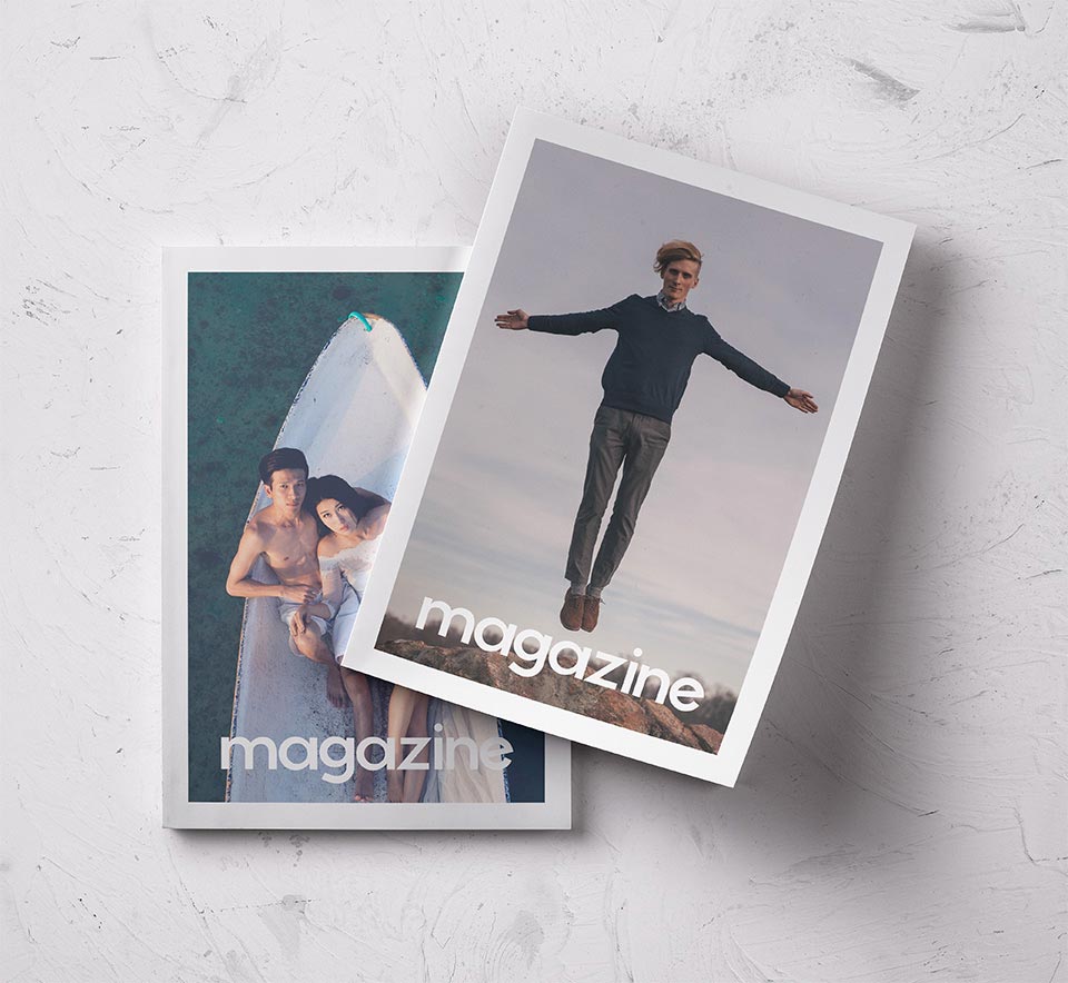 Double Magazine Mockup Free Download