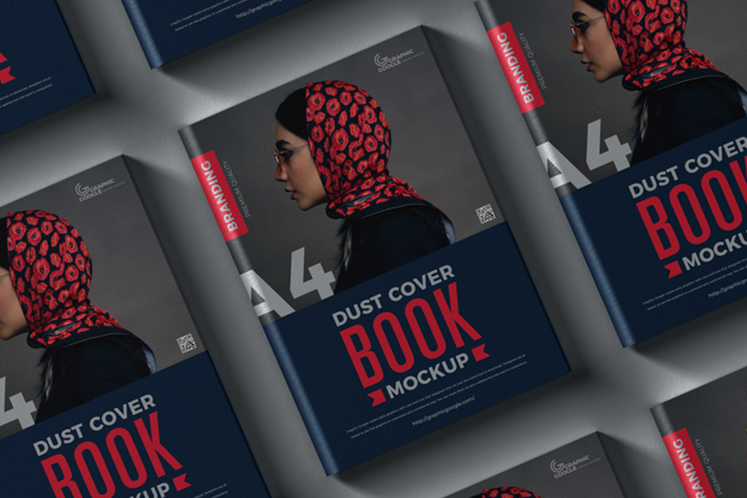 Dust Cover Branding A4 Book Mockup Free Download