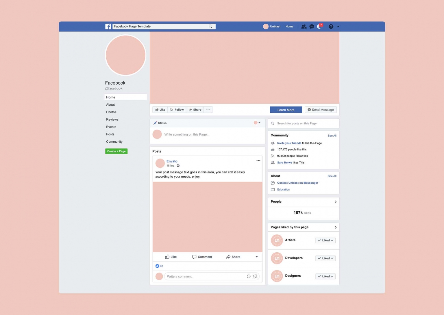 Free Download: Facebook Page Mockup PSD