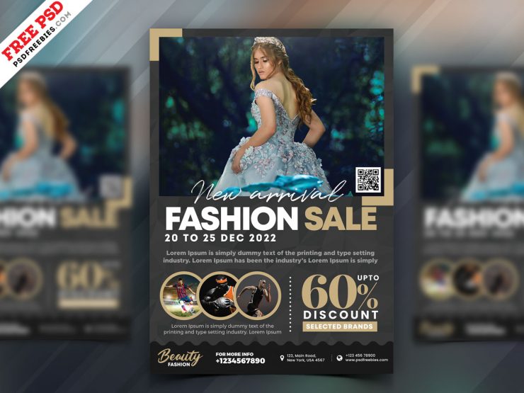 Fashion Sale Promotional Flyer PSD Free Download