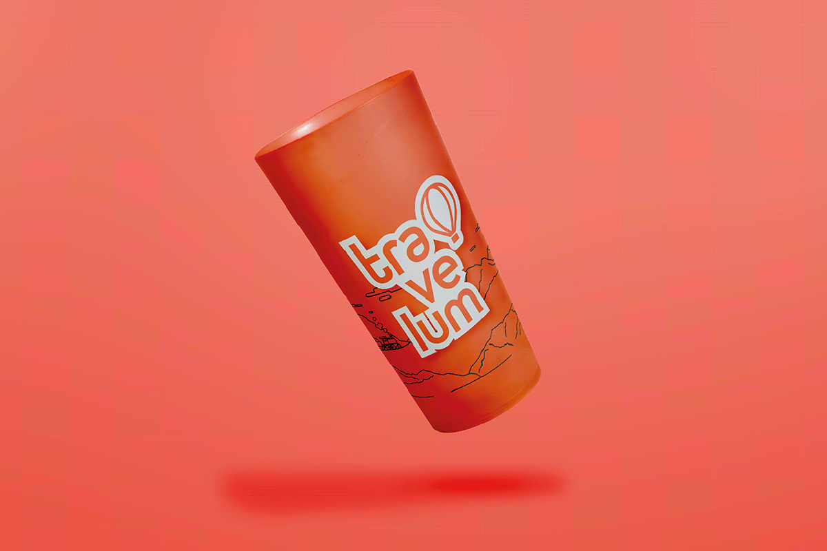 Floating Paper Cup Mockup Free Download