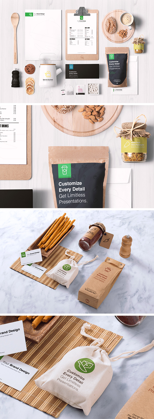Food Packaging & Branding Mockup Free Download