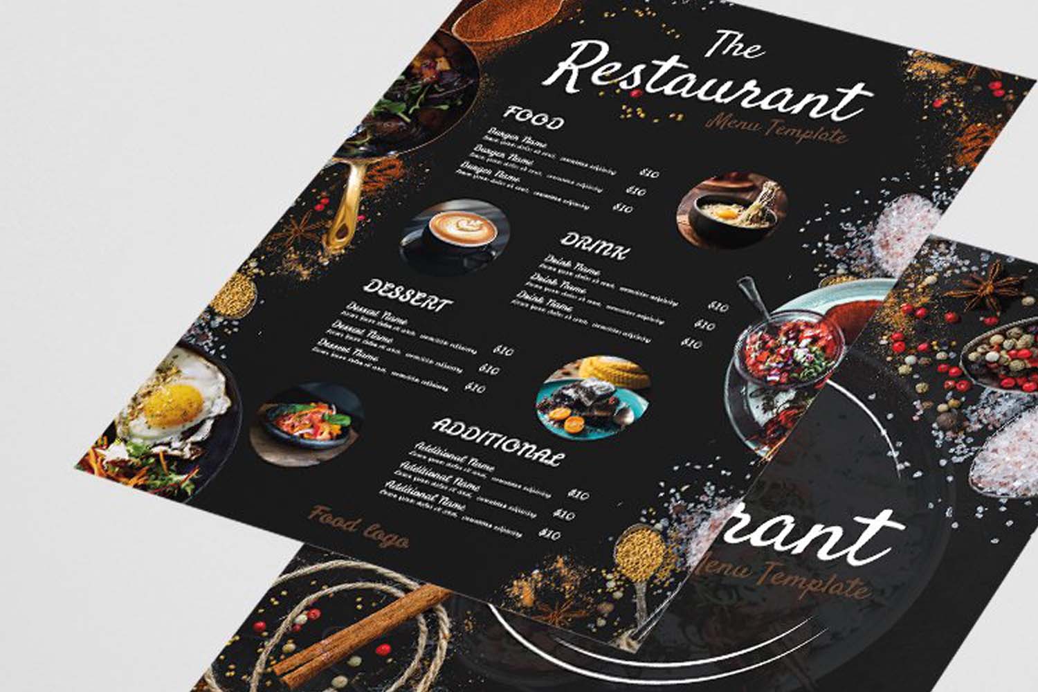 Free Restaurant Menu Design PSD Free Download