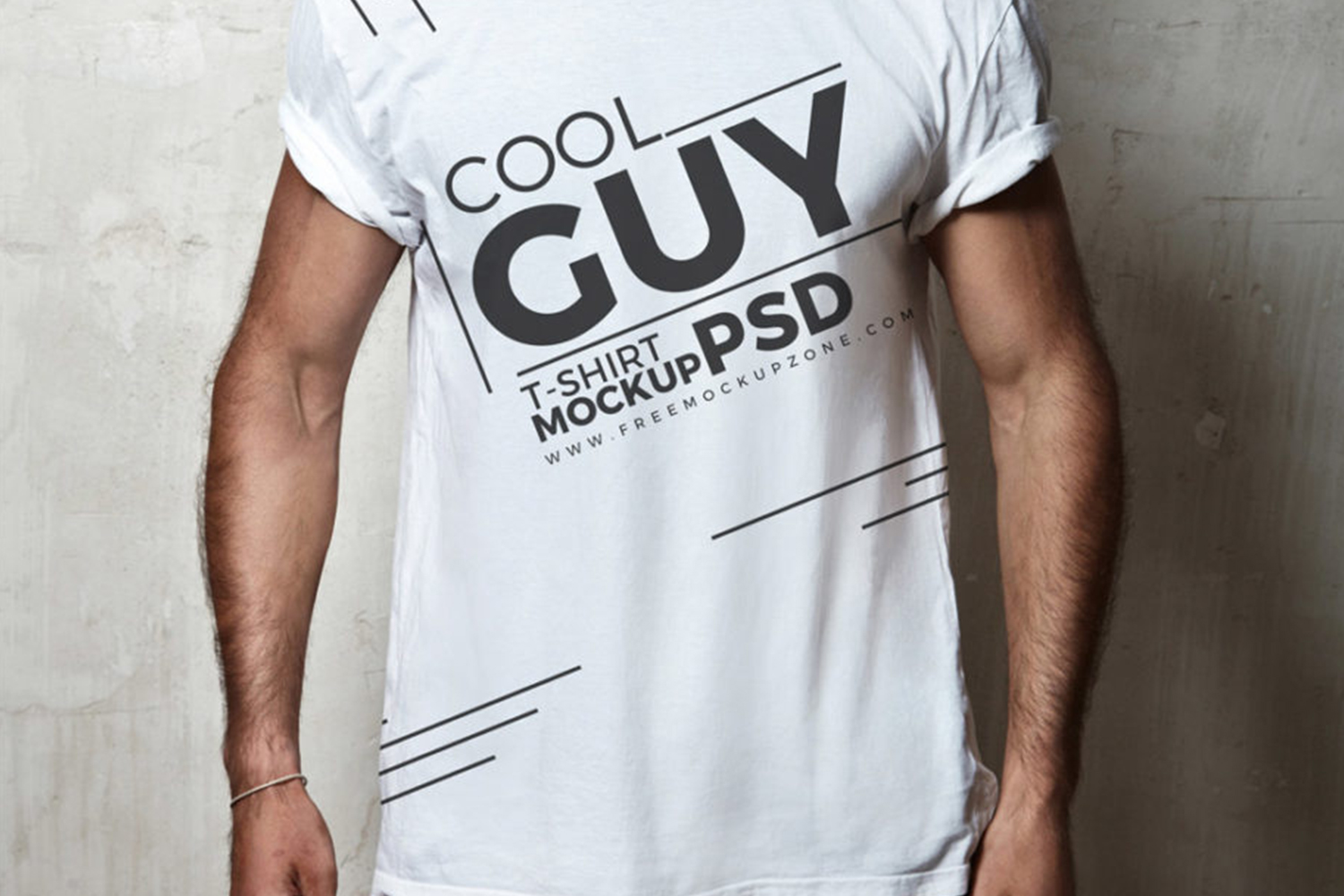 Guy T-Shirt Mockup Free Download