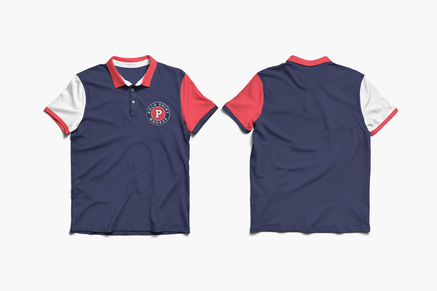 Half Sleeves Polo T-Shirt Mockup Free Download