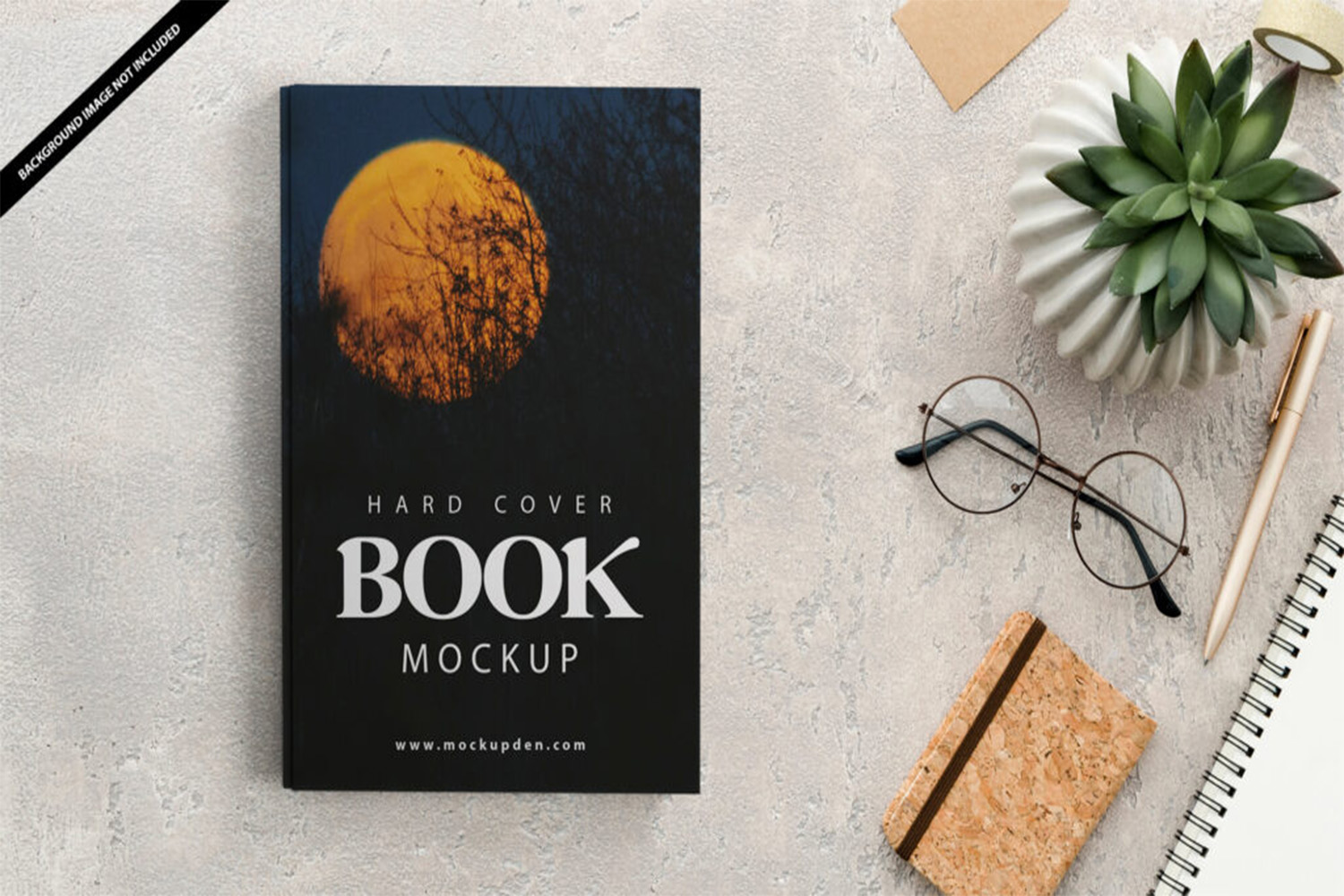 Hard Cover Book Template Mockup Free Download