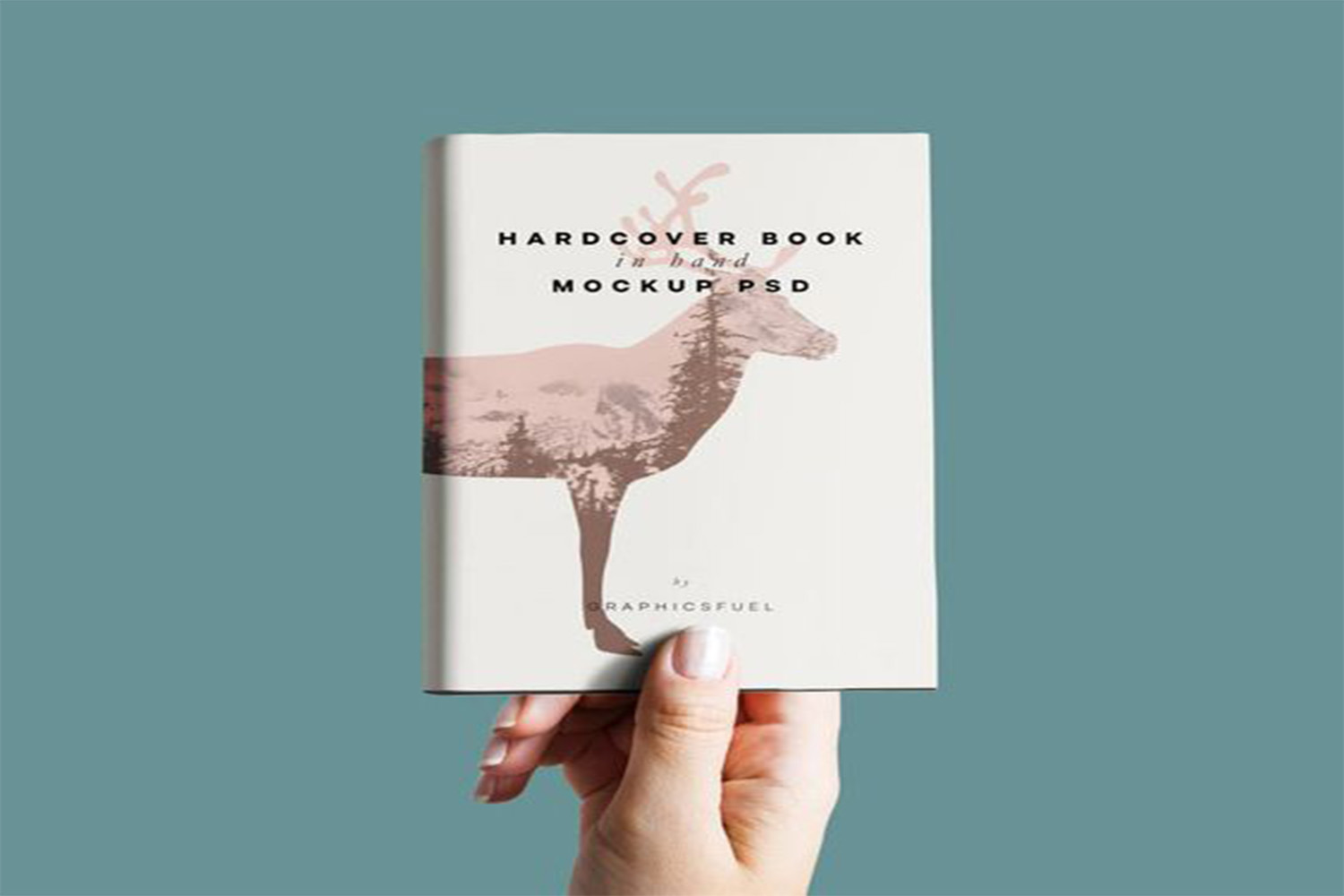 Hardcover Book In Hand Mockup Free Download