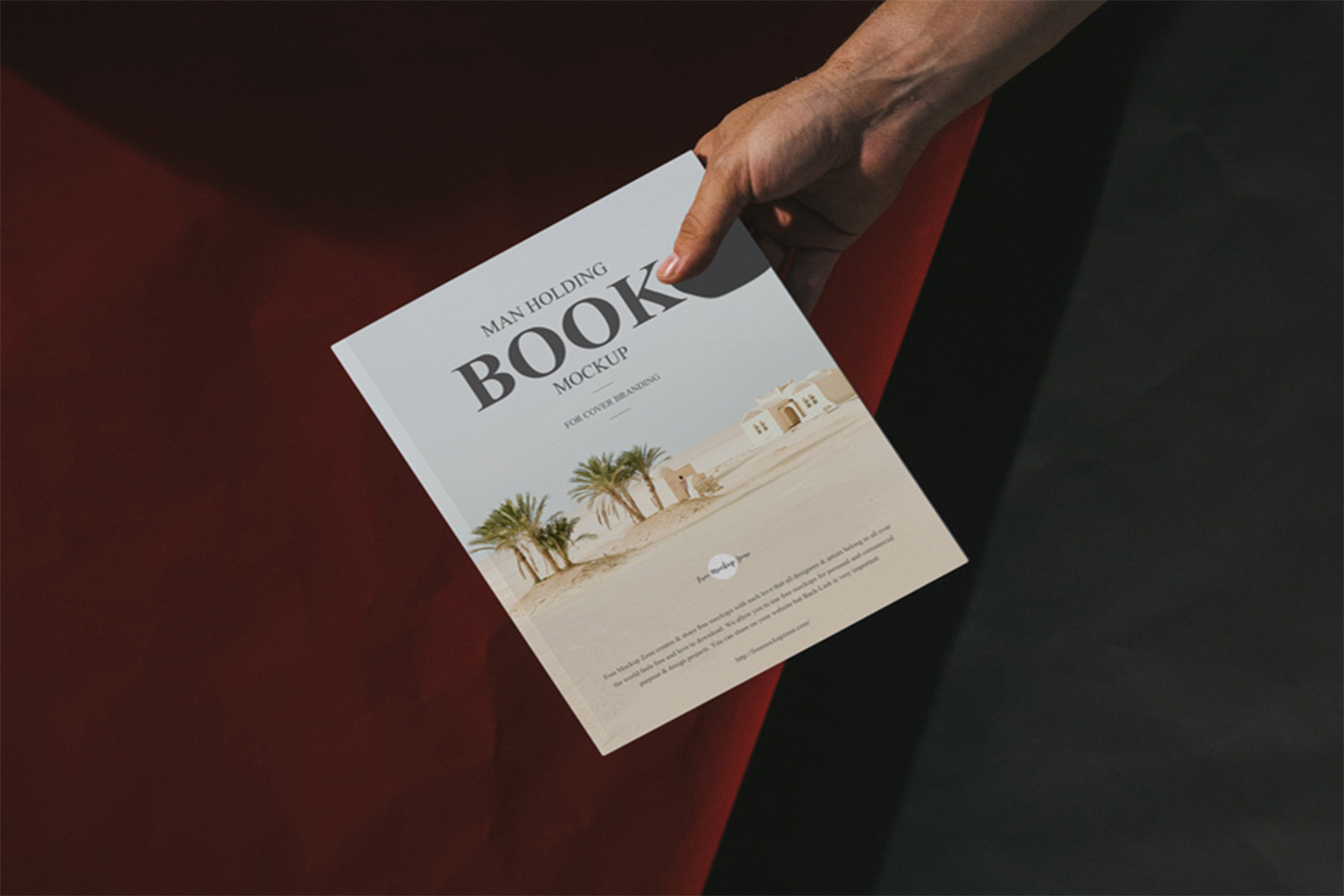 Man Holding Book Cover Mockup Free Download