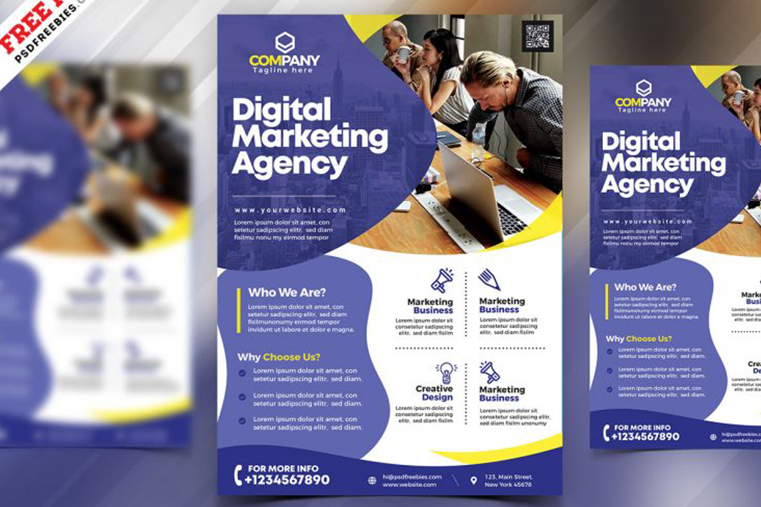 Marketing Agency Promotion Flyer PSD Free Download