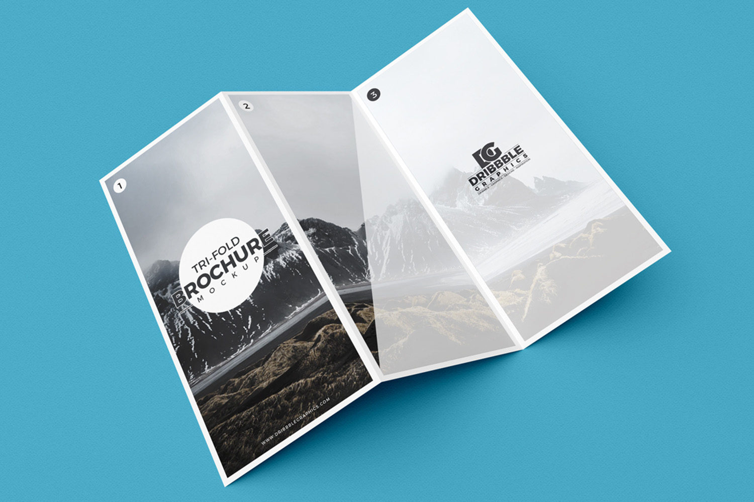 Modern Tri-Fold Brochure Mockup Free Download