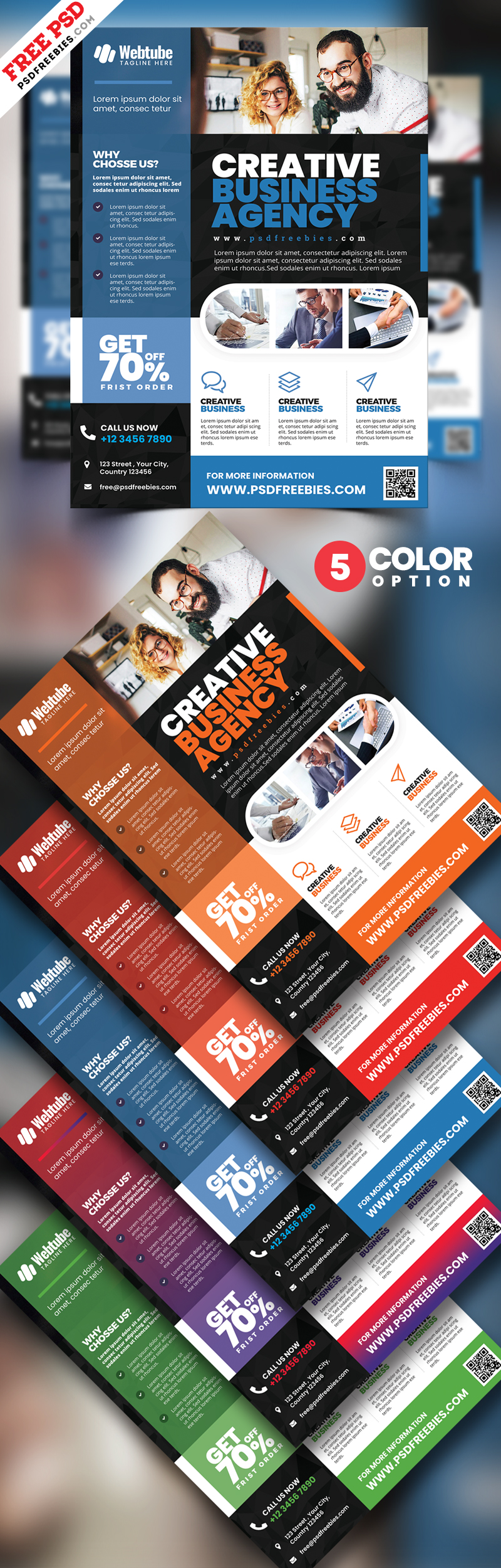 Multipurpose Business Flyer PSD Free Download