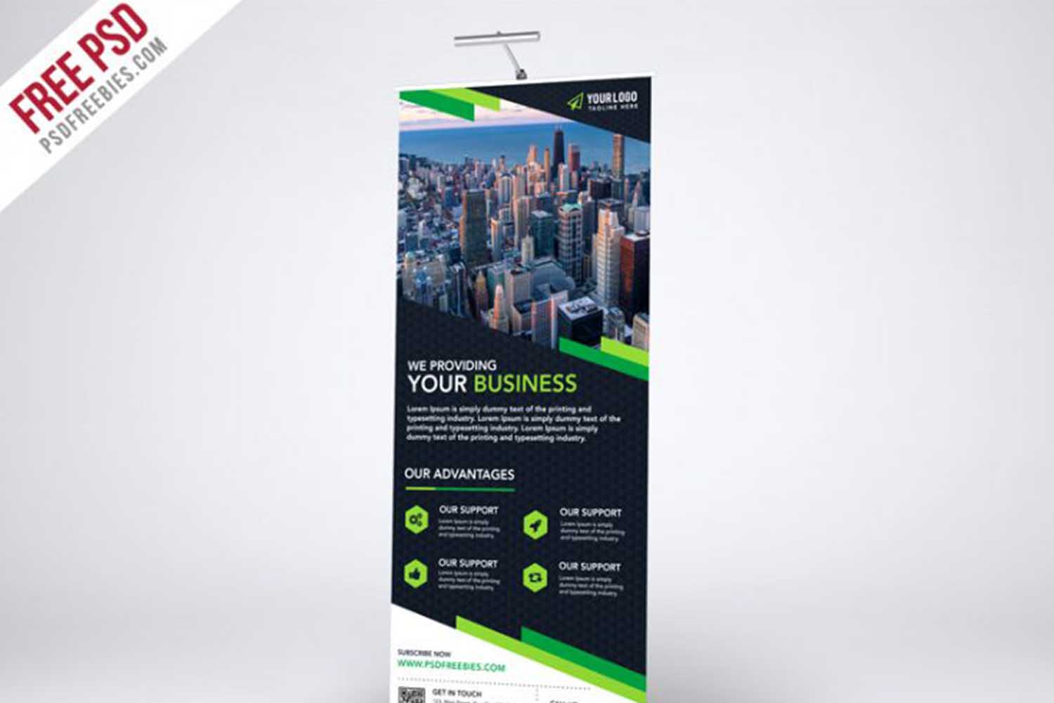 Multipurpose Creative Roll-up Banner PSD Free Download