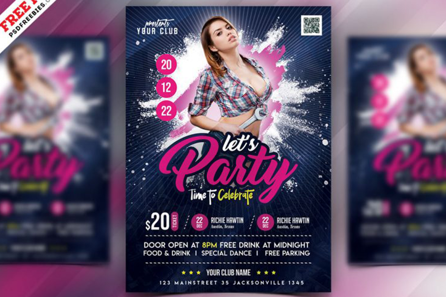 Night Club Party Flyer PSD Free Download
