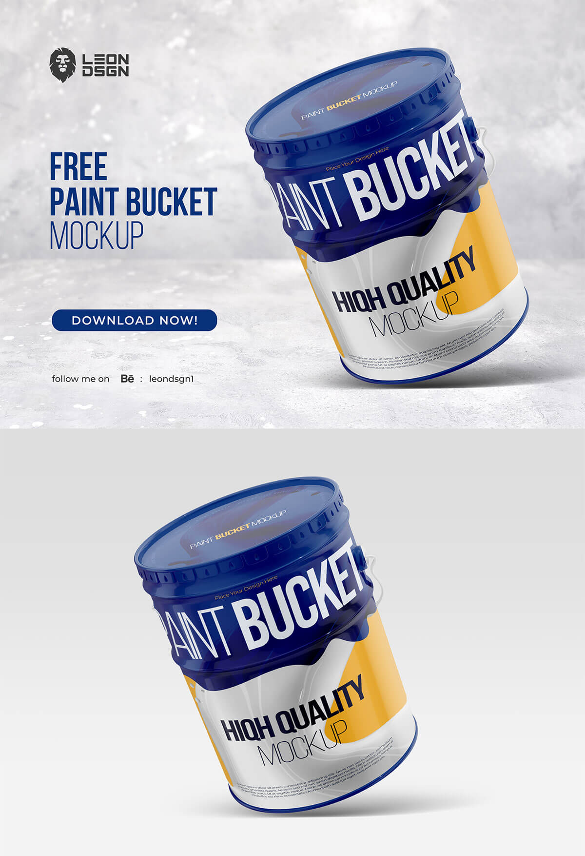 Paint Bucket Mockup Free Download
