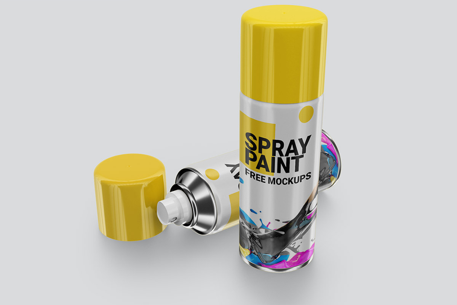 Paint Spray Can Mockup Free Download