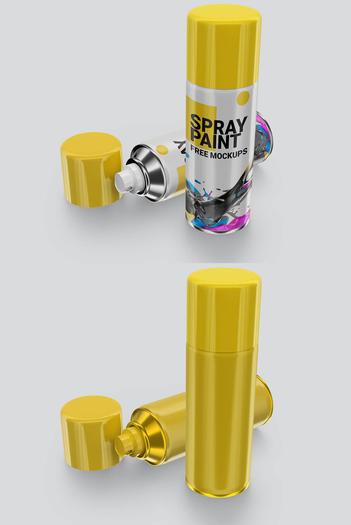 Paint Spray Can Mockup Free Download