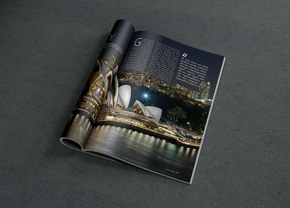 Photorealistic Magazine Mockup Free Download
