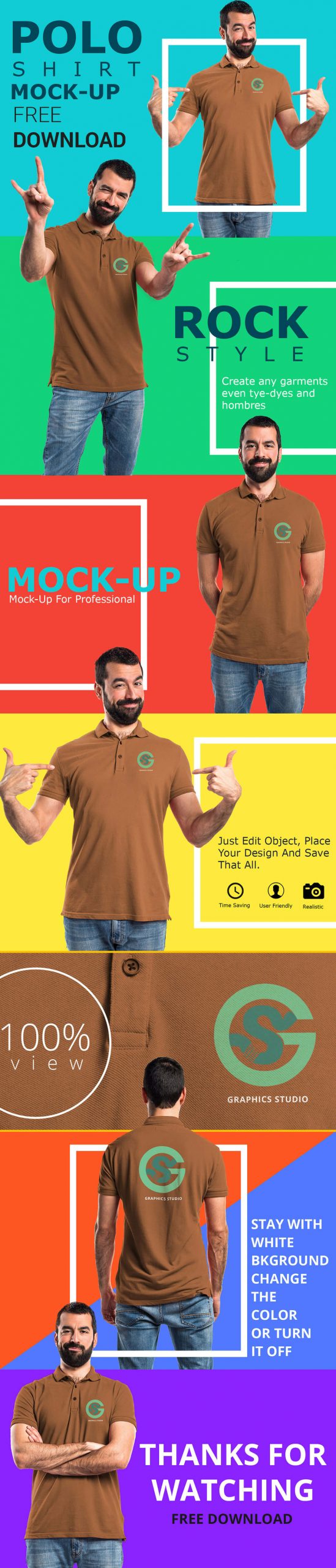 Polo Shirt Pack Mockup Free Download