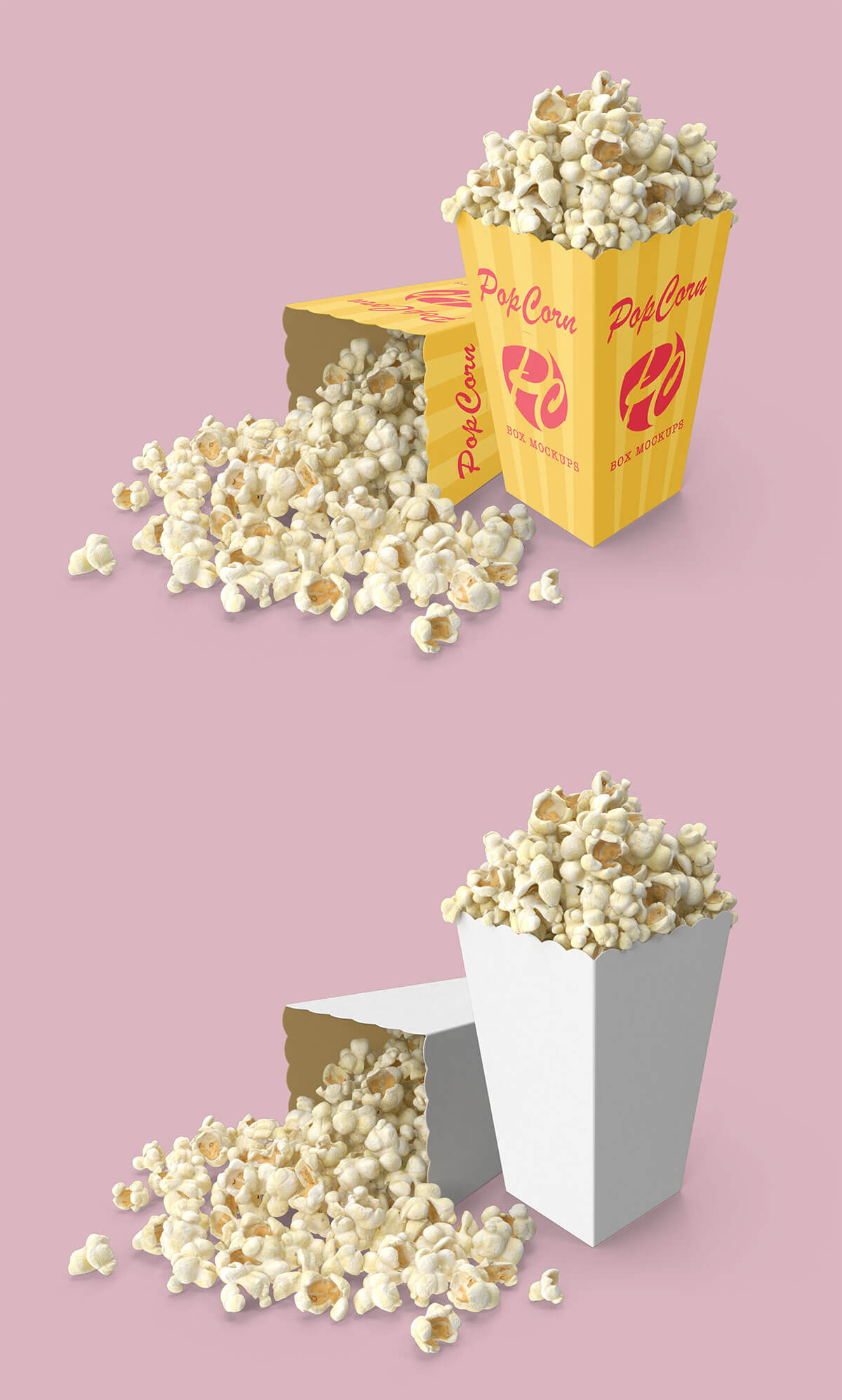 Popcorn Box Mockup Free Download