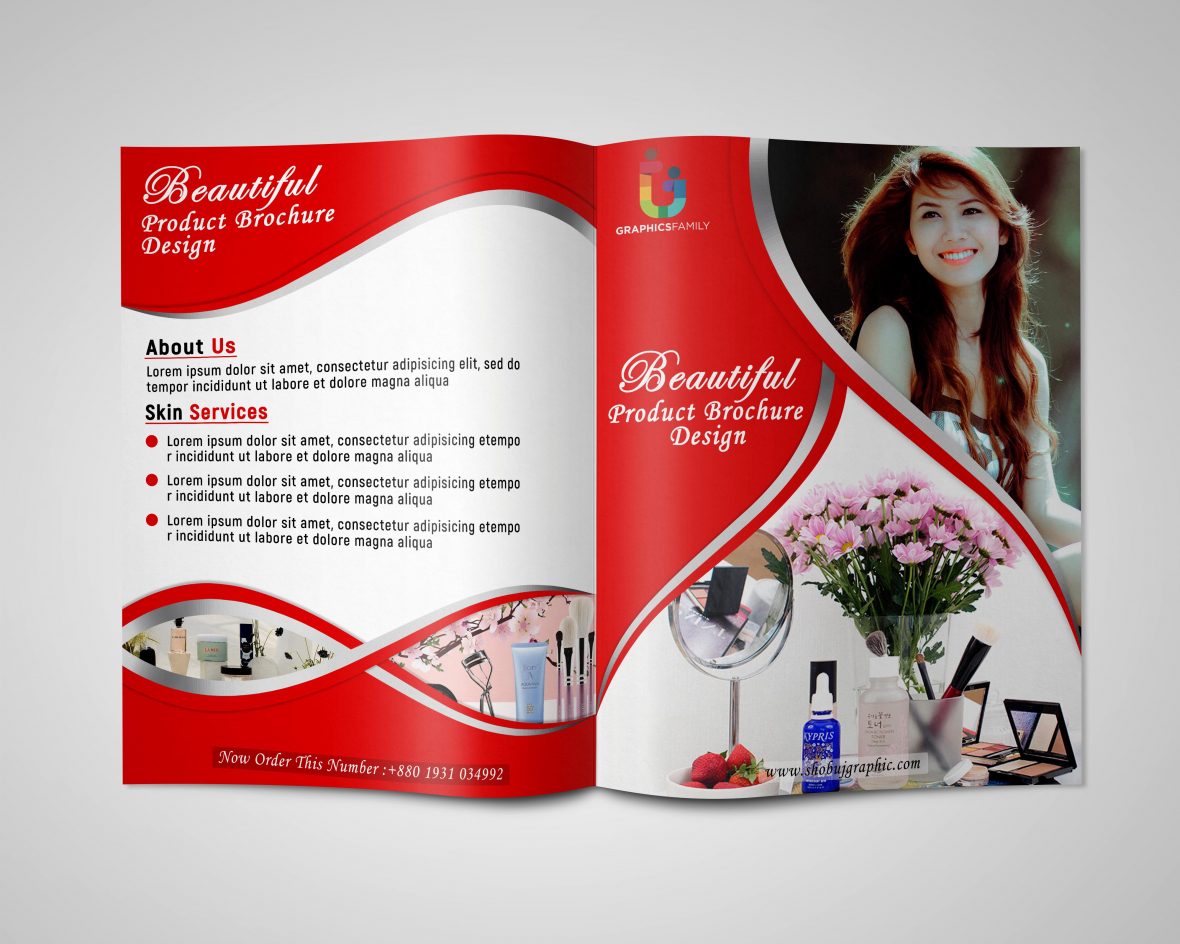 Product Bi-Fold Brochure Design PSD Free Download