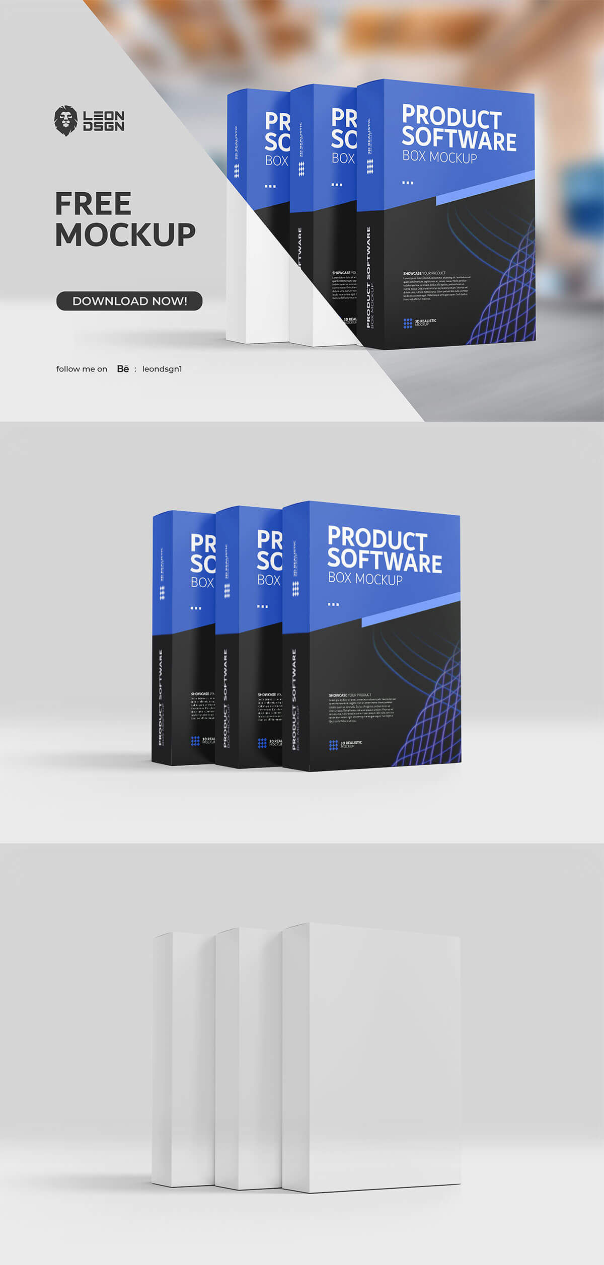 Product Software Box Mockup Free Download