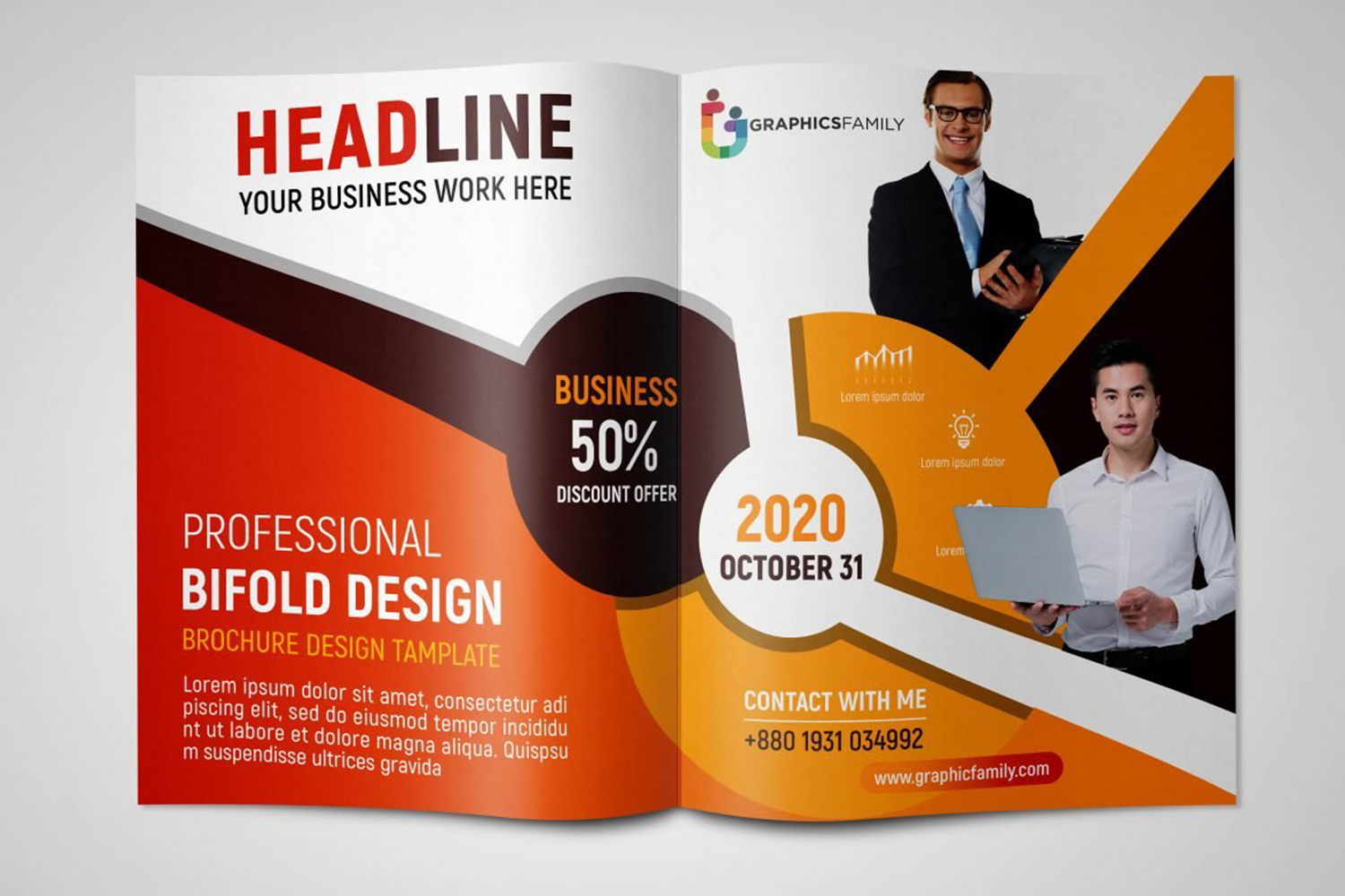 Professional Brochure Design PSD Free Download