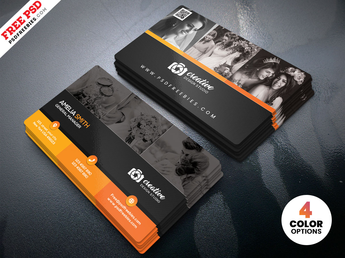 Professional Photographer Business Card Design PSD Free Download