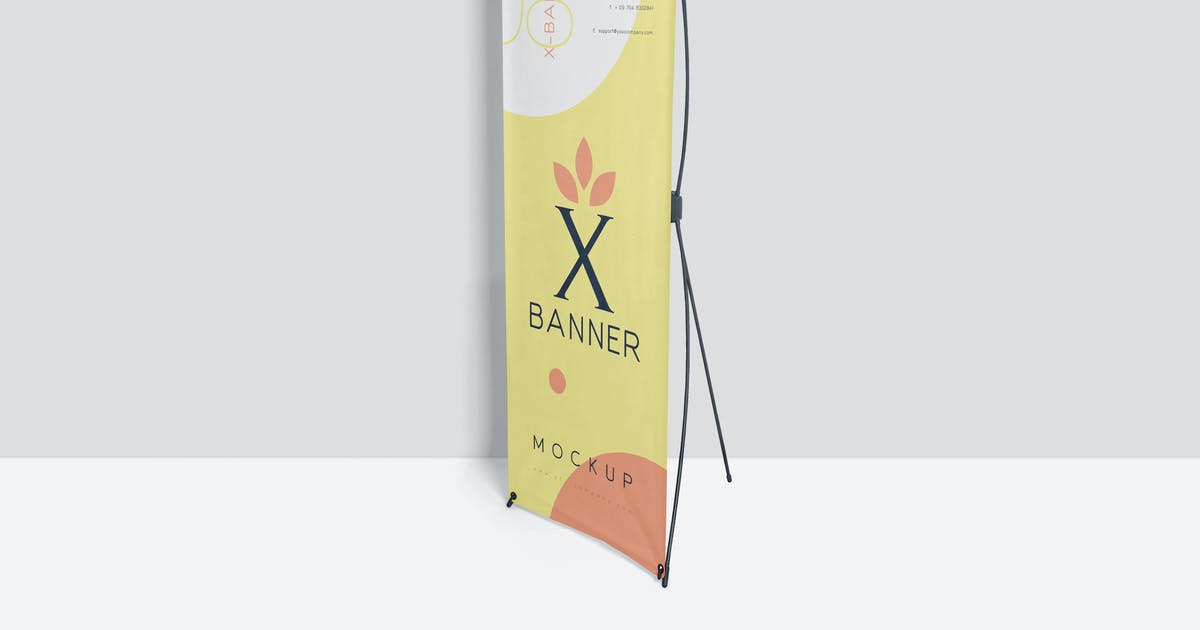 REALISTIC X-BANNER Mockup Free Download