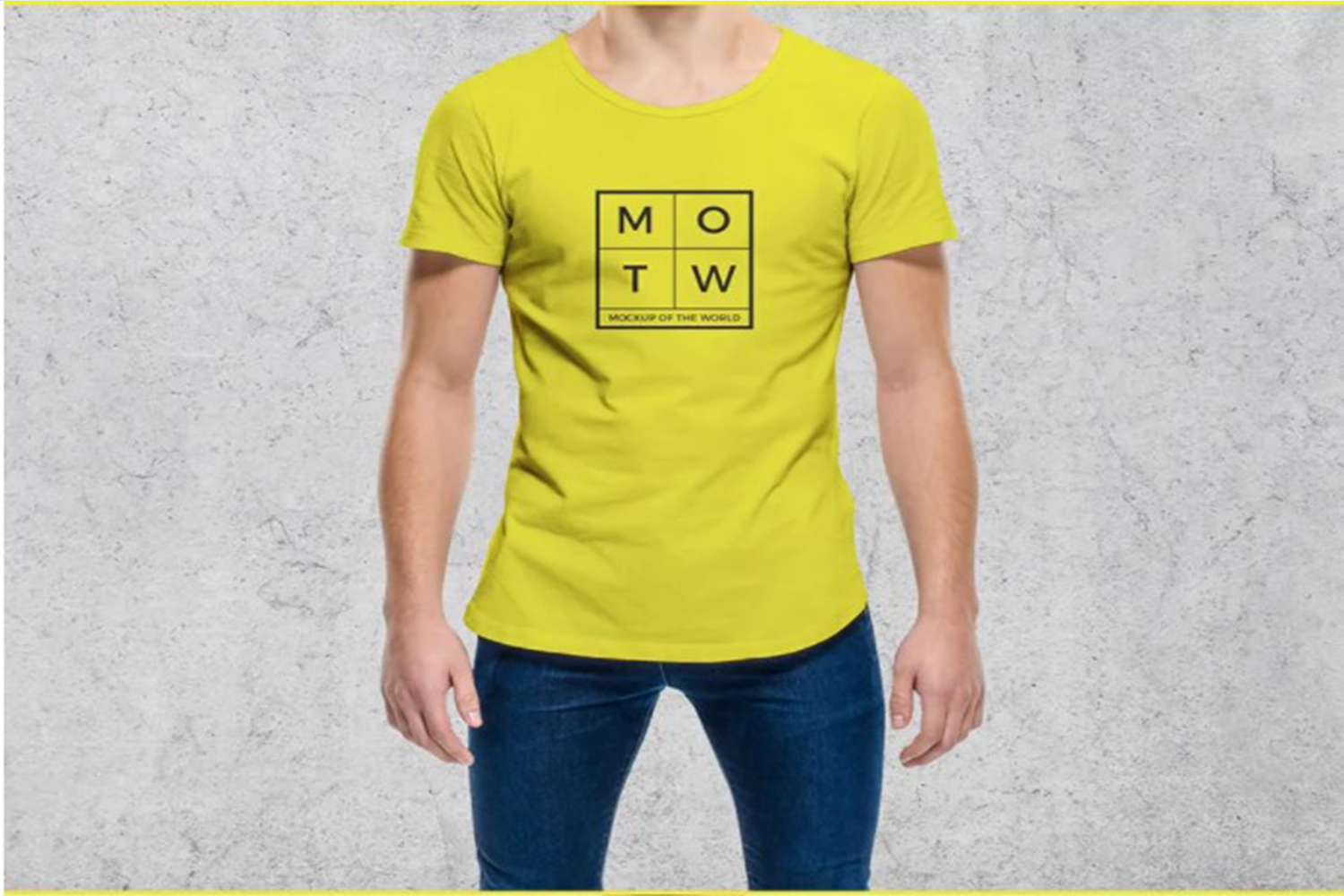 Round Neck T-Shirt Mockup Free Download