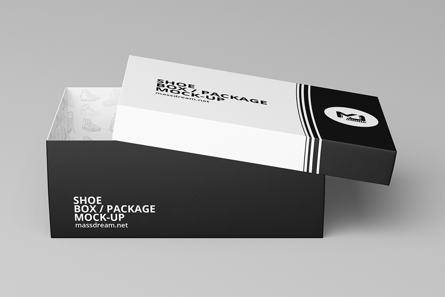 Shoe Box Package Mockup Free Download