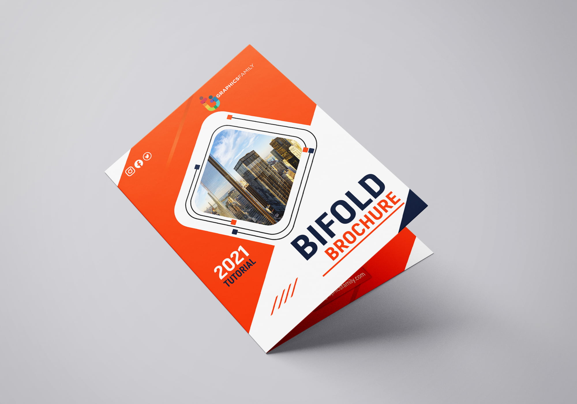Simple Bifold Brochure Design PSD Free Download