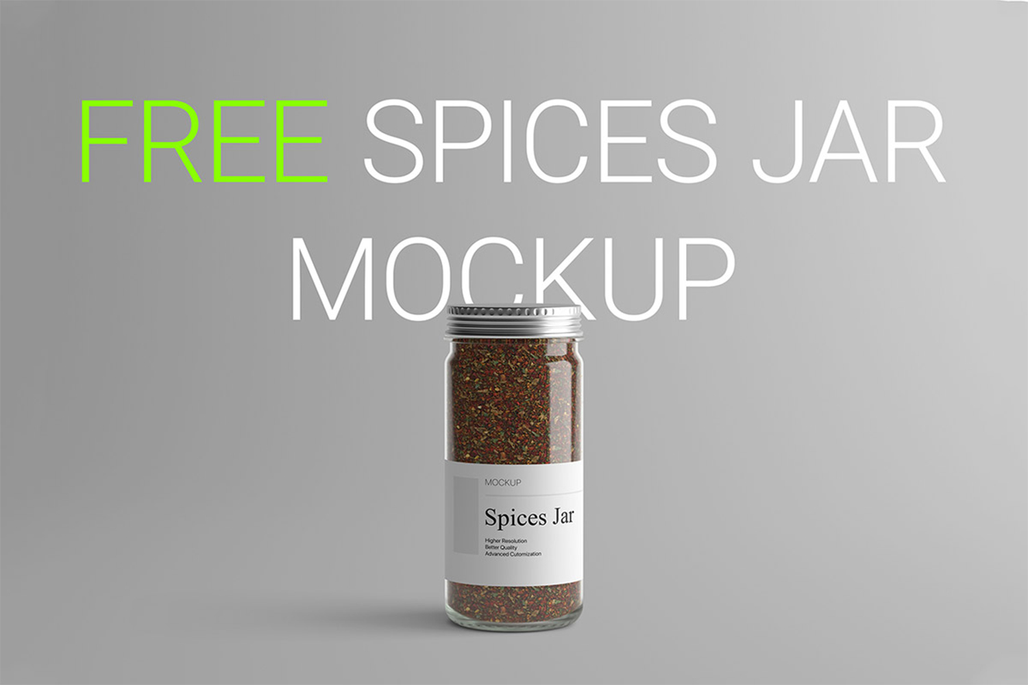 Spices Jar Mockup Free Download