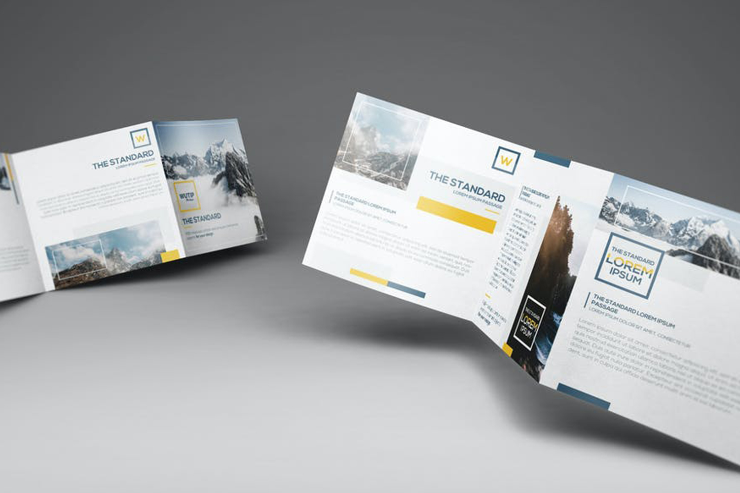 Square Trifold Brochure Mockup Free Download