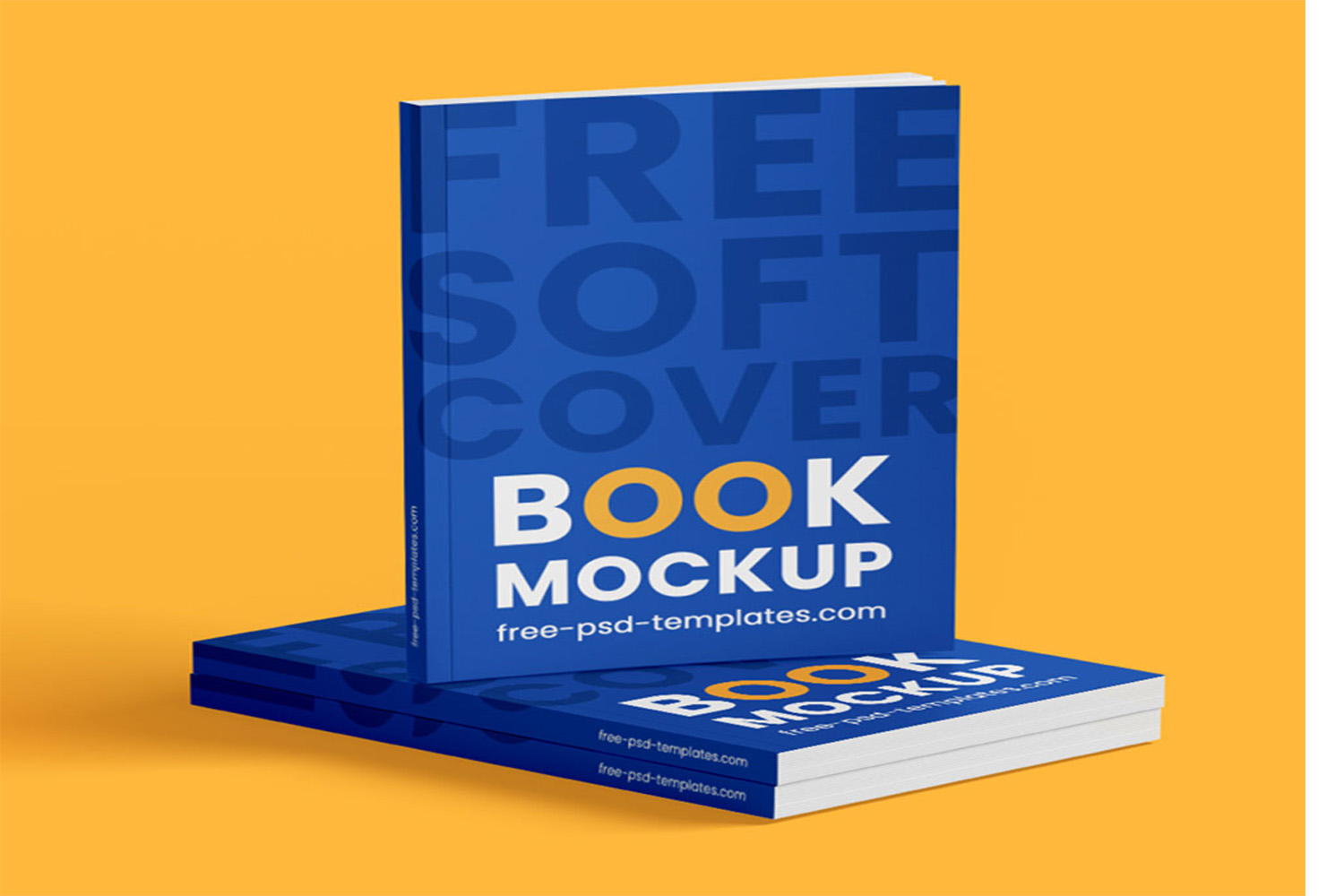 Standing Softcover Book Mockup Free Download