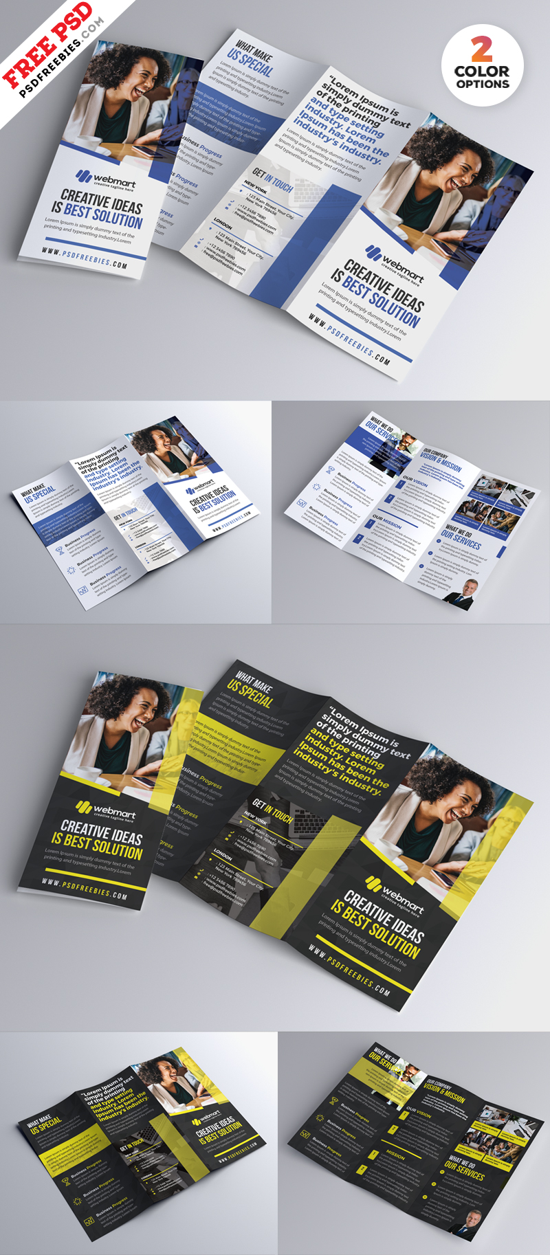 Tri-Fold Brochure Design PSD Free Download