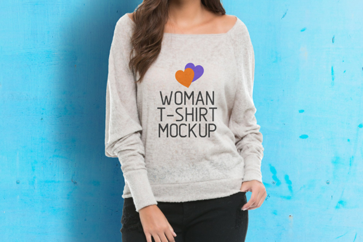 Woman T-Shirt Mockup Free Download