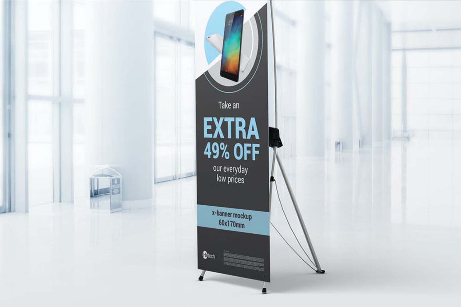 X-STAND BANNER MOCKUP FREE DOWNLOD