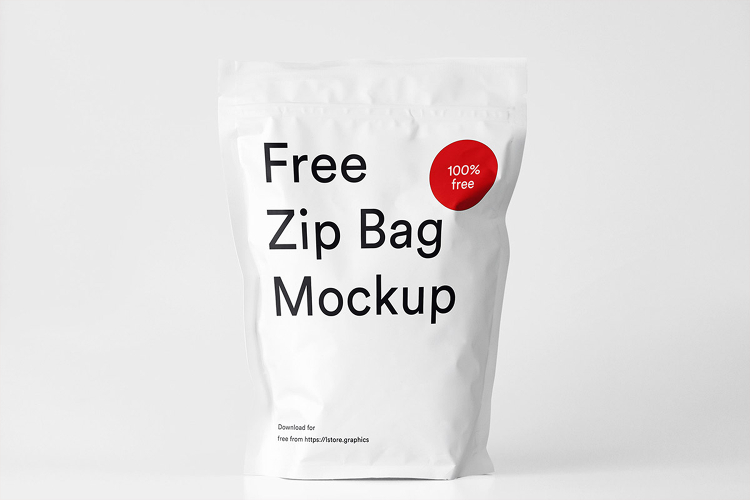 Zip Bag Mockup Free Download